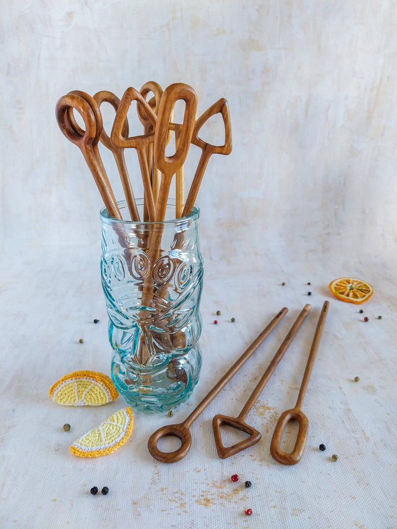 Wooden Cocktail Stirrers for Cocktails, Summer Drinks, Coffee, Tea or other Drinks - Zapurah - Table Decor - www.zapurah.com